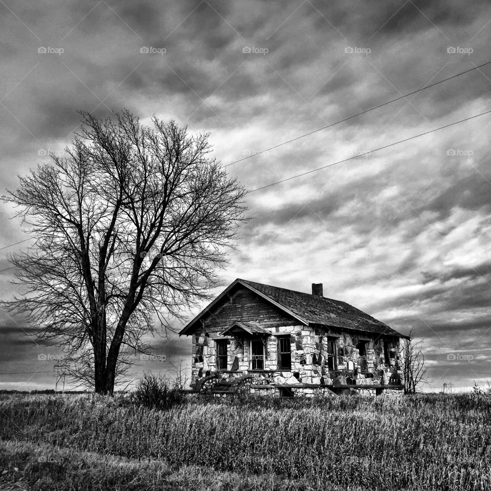 Abandon farm house. Old abandon farm house