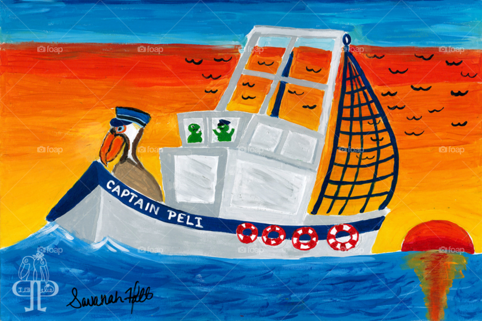 sunset child art kid by lightanddrawing