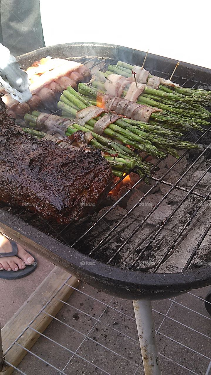 Poolside BBQ. I'll buy the pool enjoying some healthy foods with neighbours