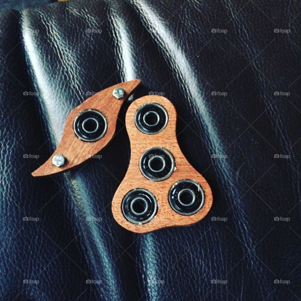 Fidget spinners hand crafted out of wood