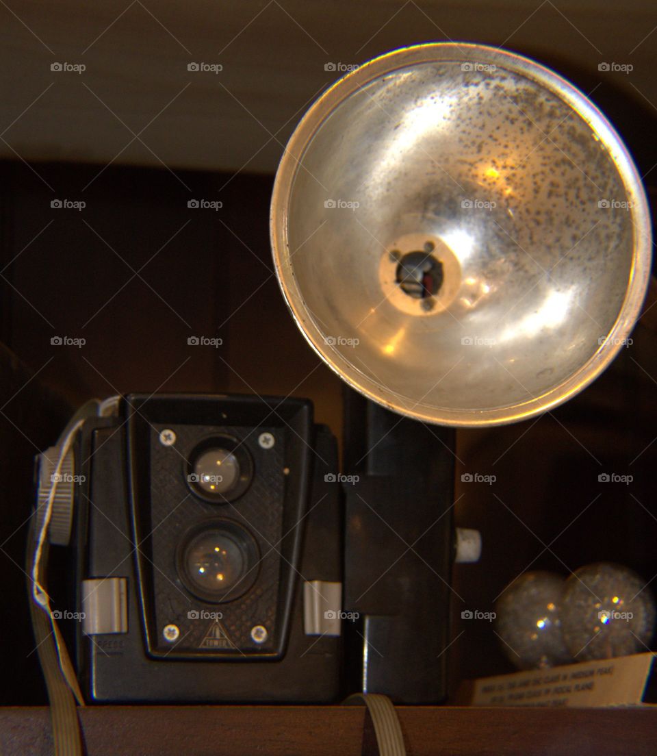 Antique Camera With Flash