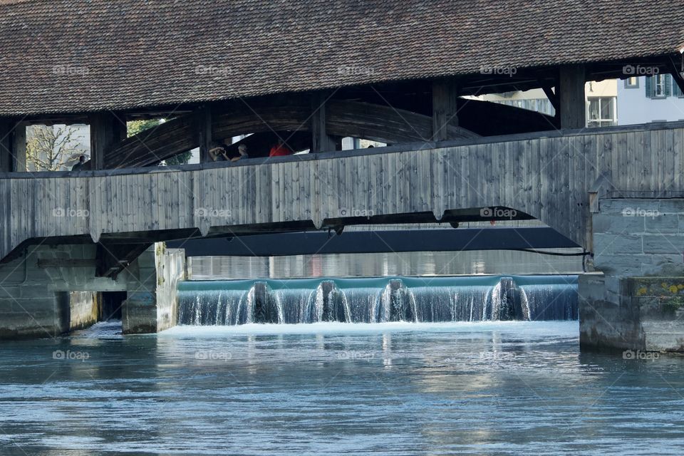 Wooden Brige In Luzern