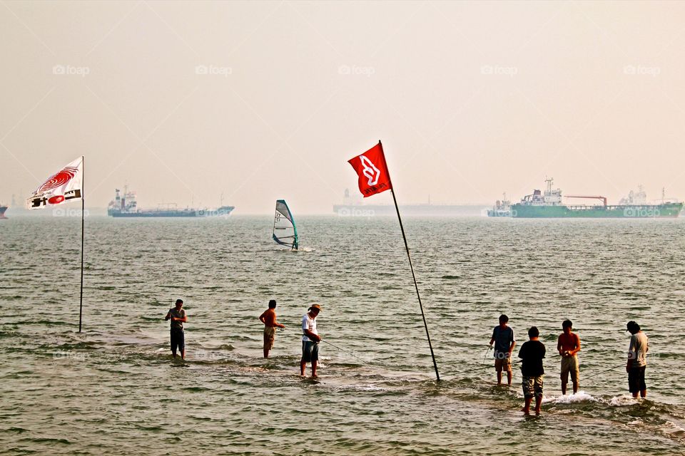 Fishing on the water 