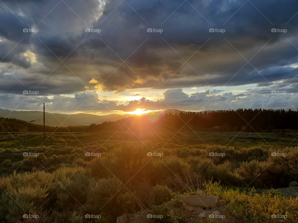 sunset in Colorado