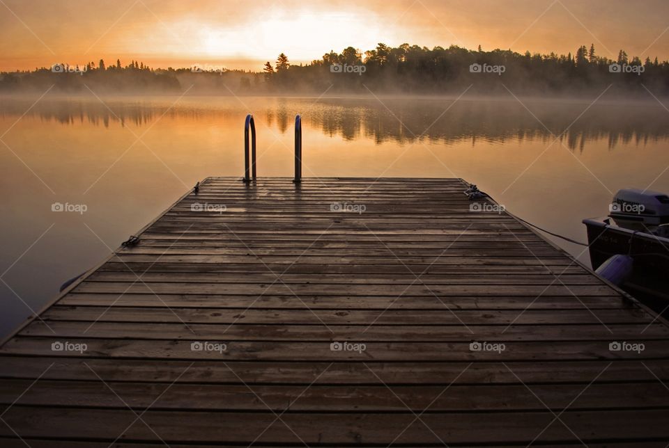 Morning dock mist
