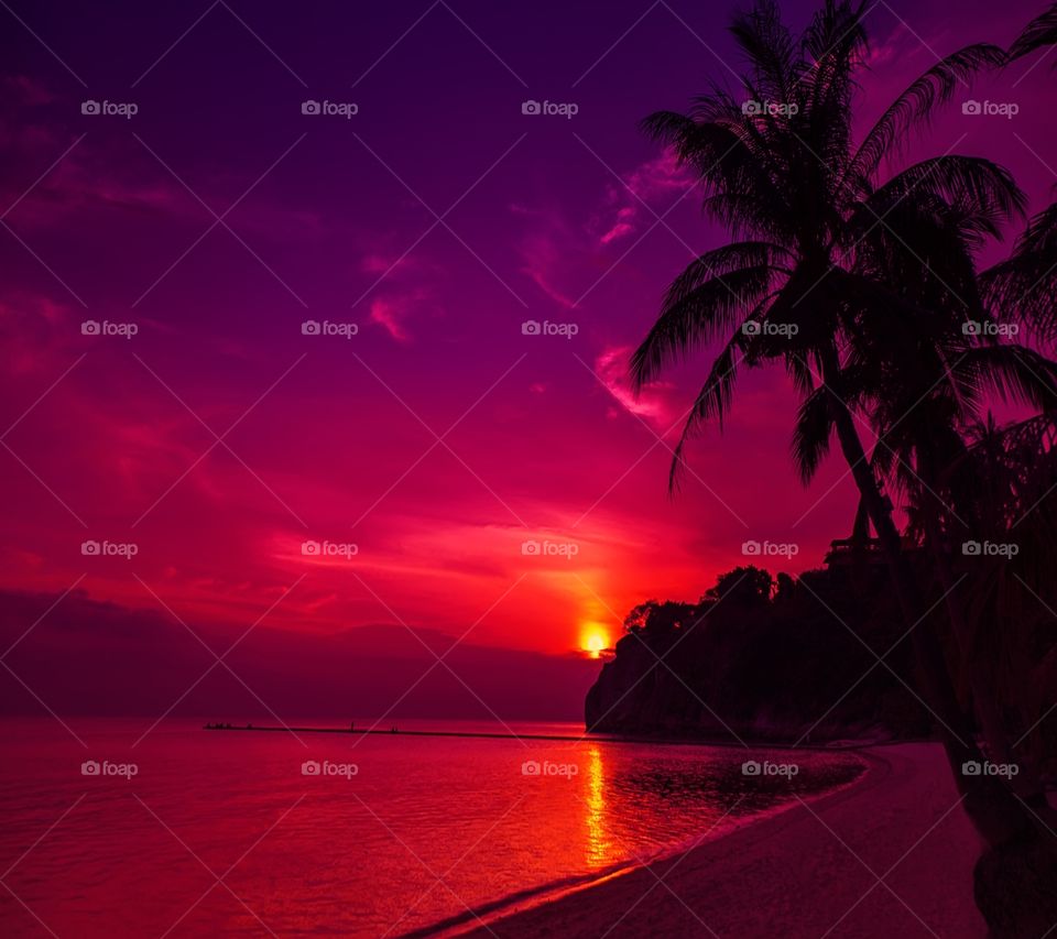 Sunset, Water, Beach, Evening, No Person