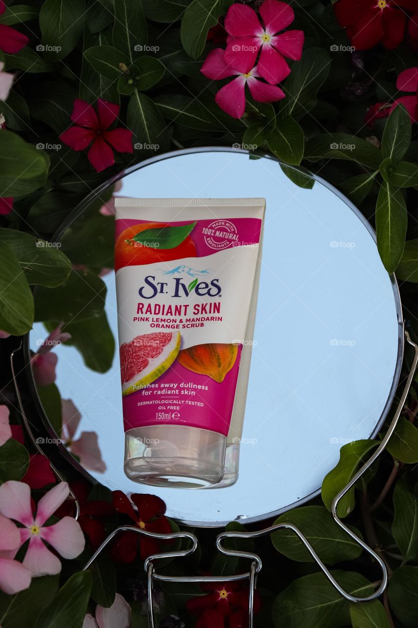 St. ives radiant skin care, pink lemon and mandarine Orange scrub