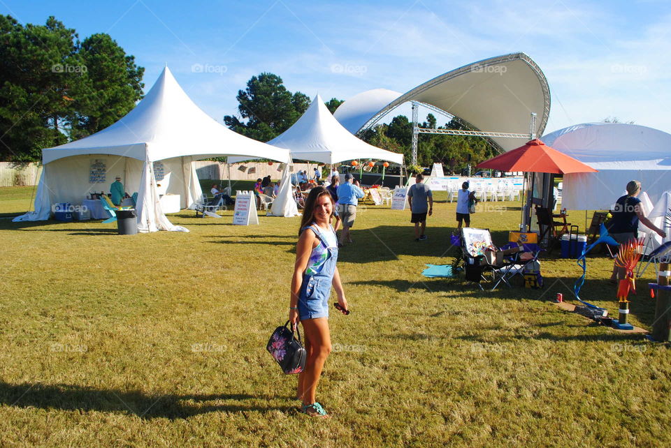 Girl at art festival