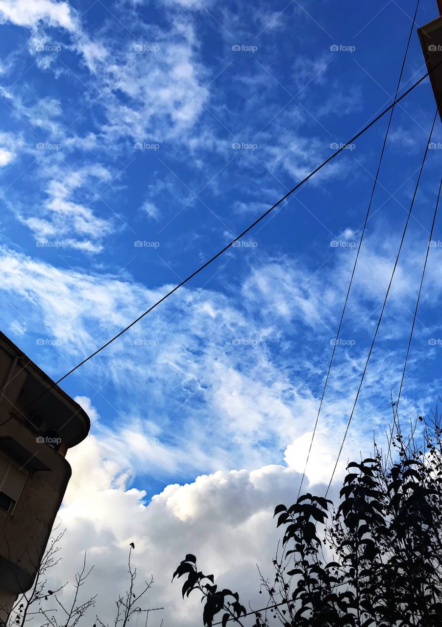 Blue sky.