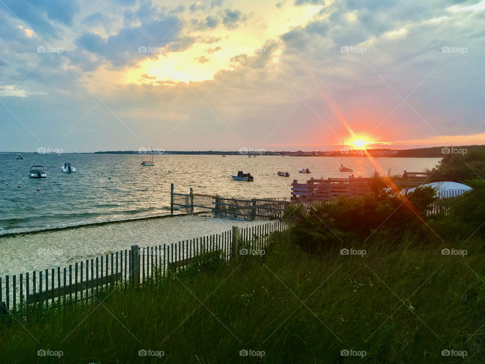 Sunset on Lewis Bay, Cape Cod, August 2020