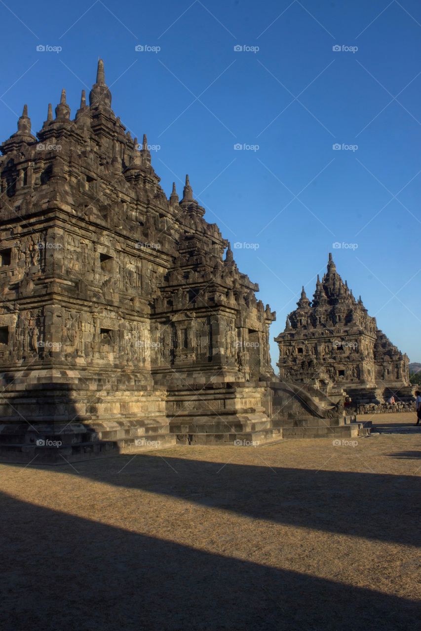 blue sky at plaosan temple