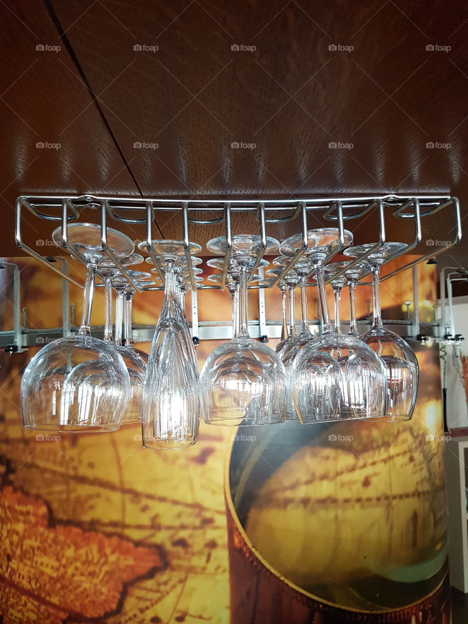 glasses in restaurant, bar, hotel, garni hotel