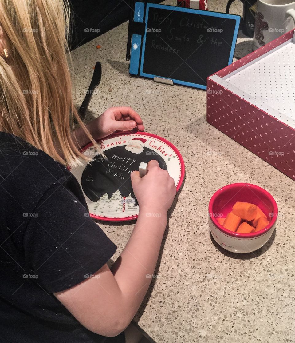 Preparing snacks for Santa and reindeer