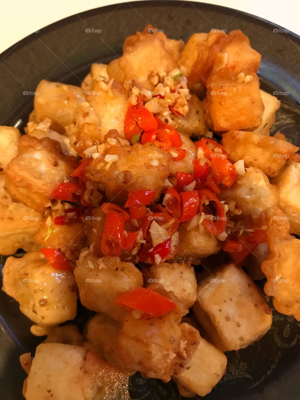Fried tofu with hot  🌶 