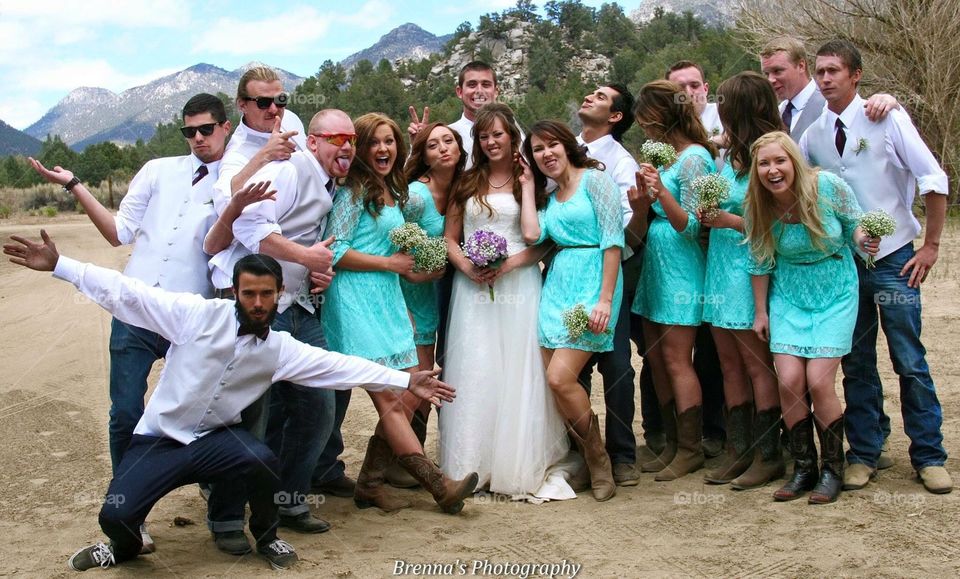 Wedding party photos are too much FUN!
