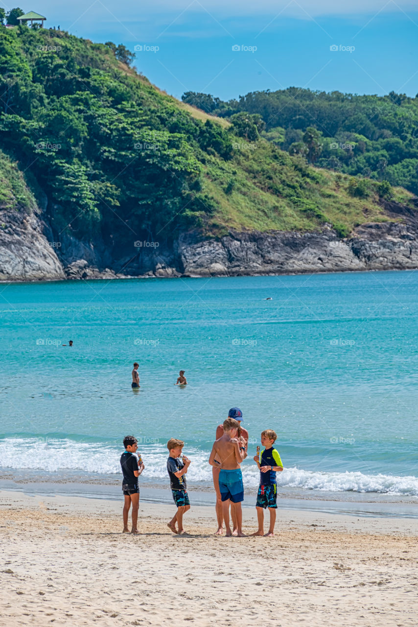 Beautiful sea scape in Phuket Thailand
