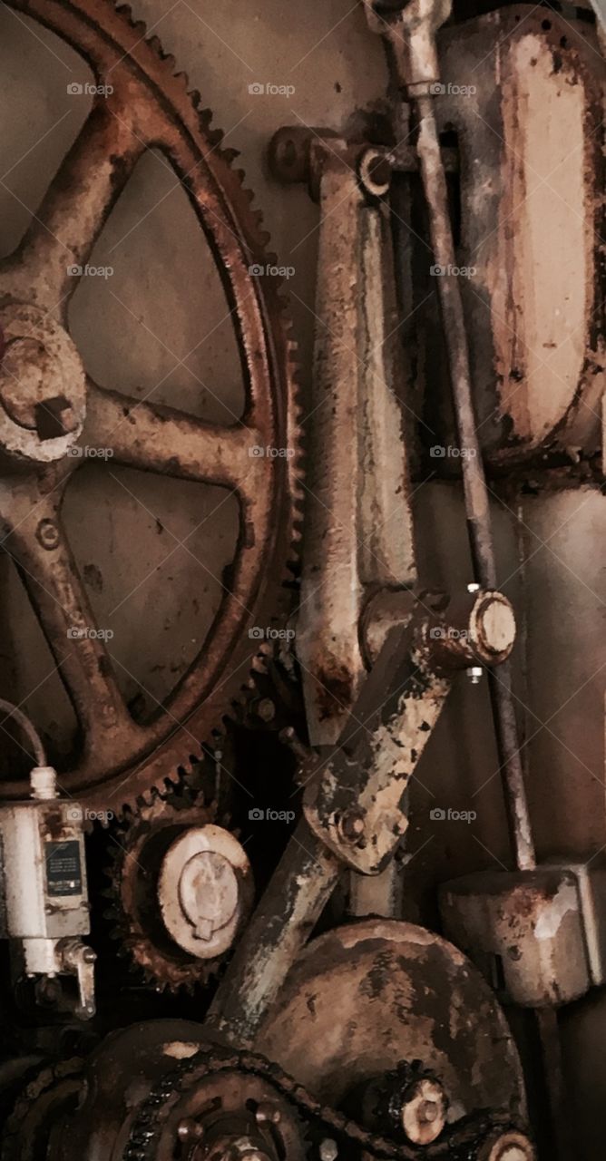 Old machinery gears. 