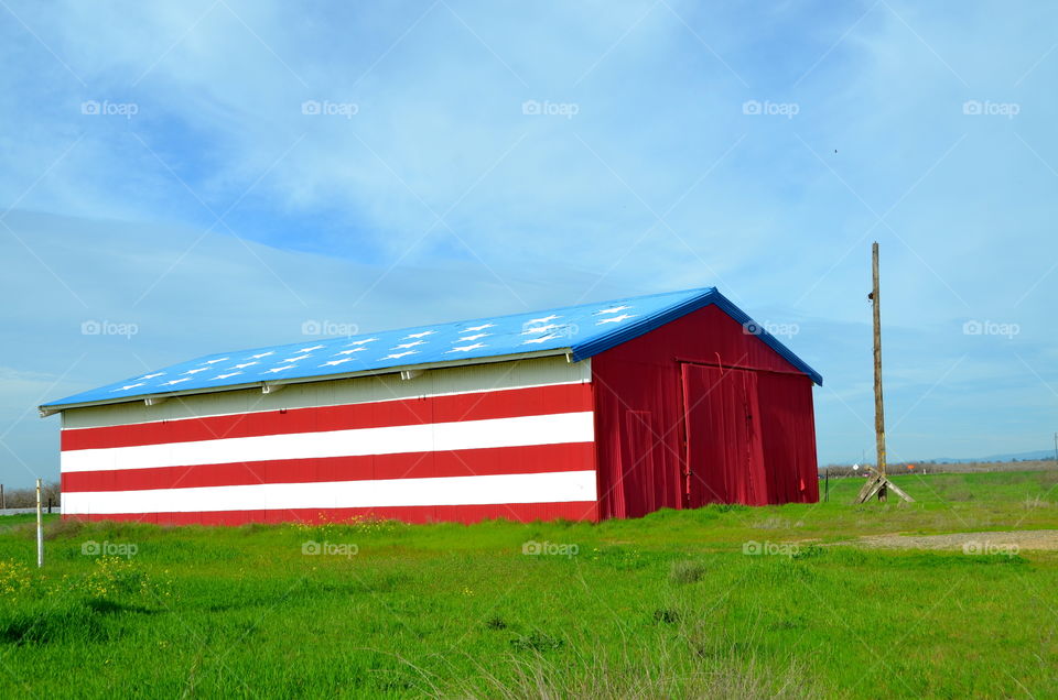 Patriotic Barn