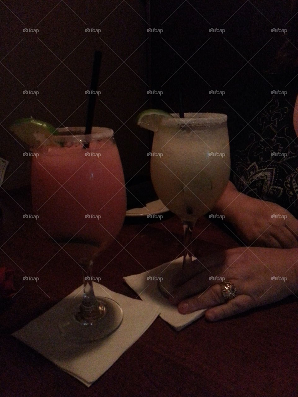 Margaritas. strawberry and regular margaritas