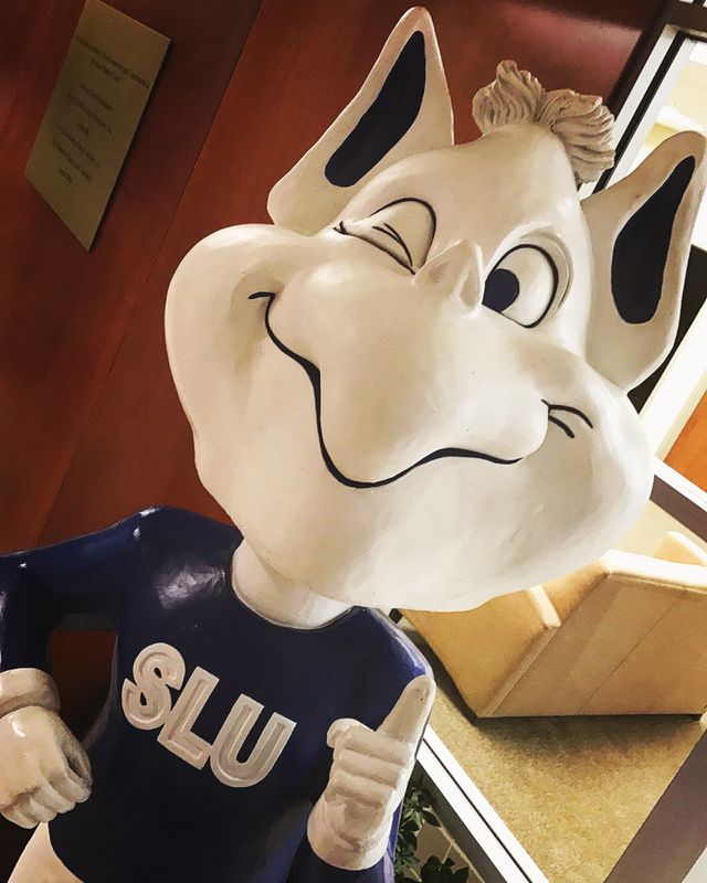 Billiken bobble head at Saint Louis University