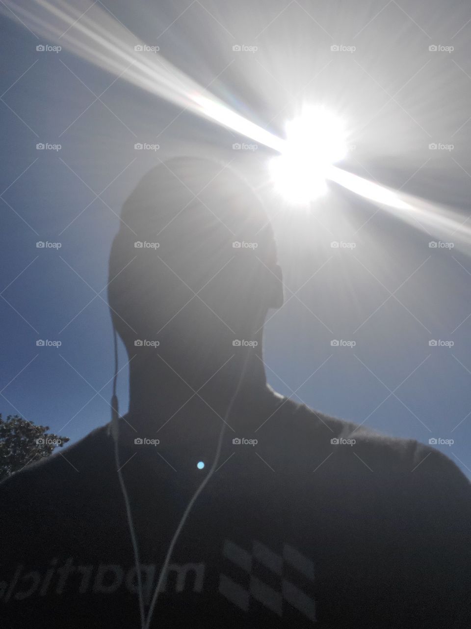 Sun glare selfie