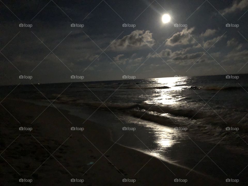 Moon over Orange Beach, Alabama 