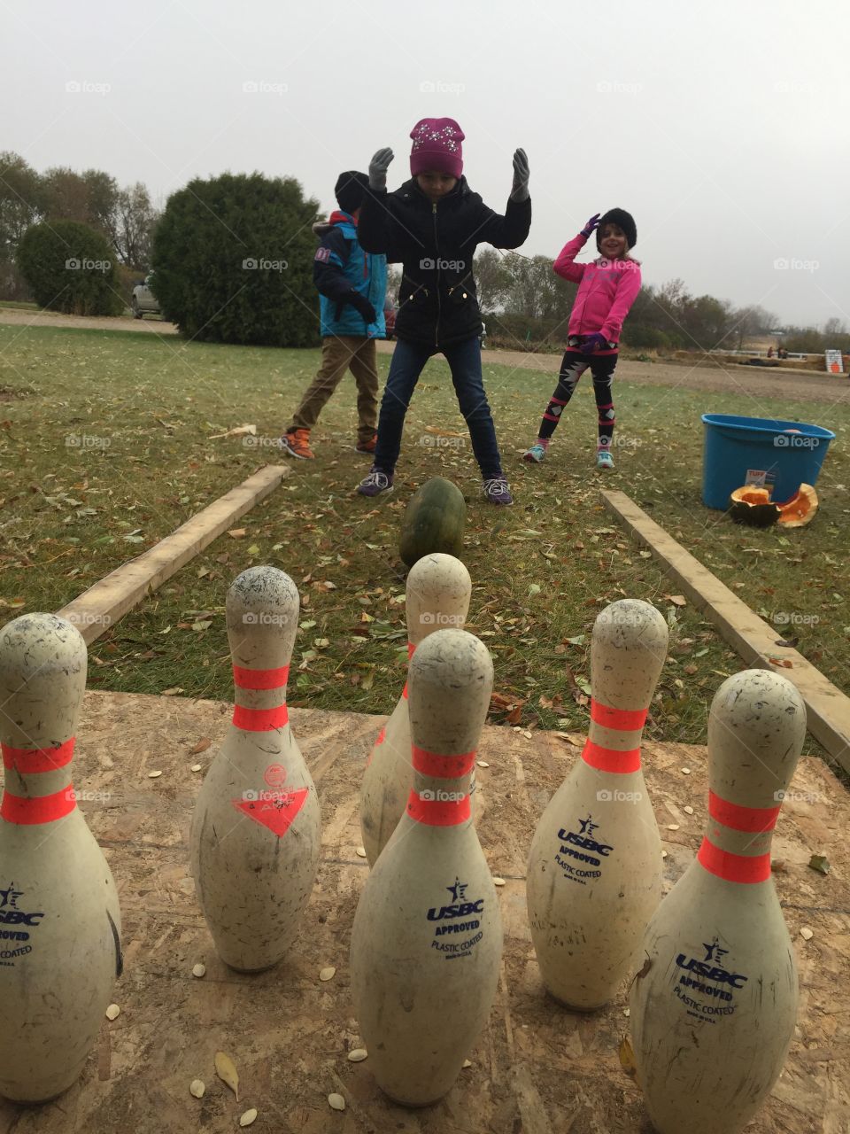 Pumpkin bowling 