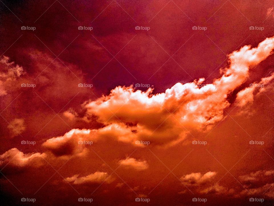 The red blood sky...at awesome situation it come & think at least one time about it if the sky will be like that then what happene...huubhh