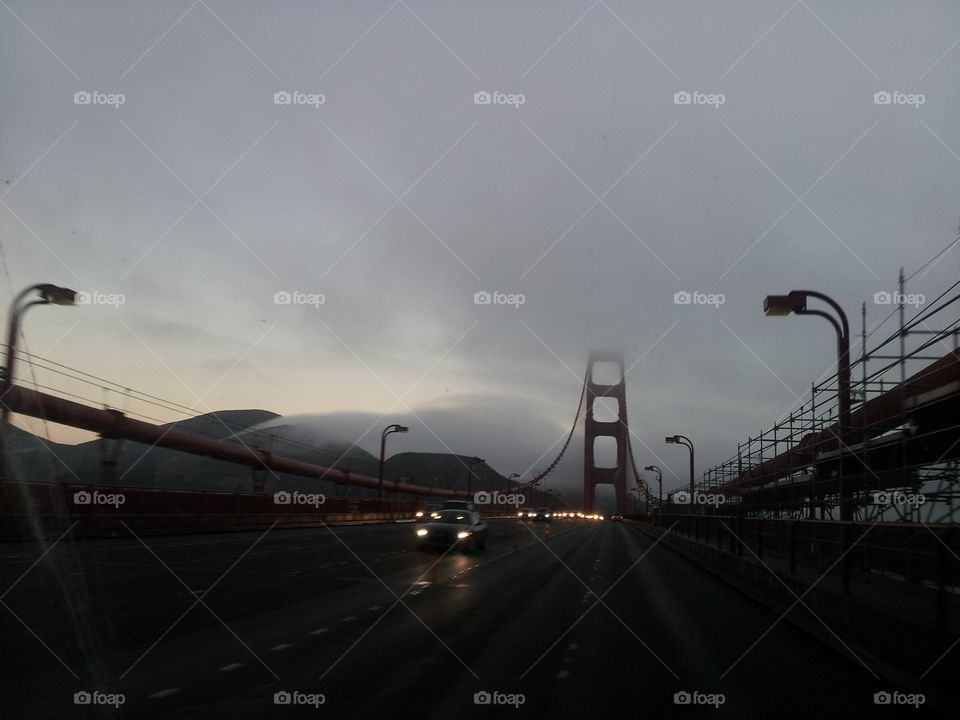 fog over the bridge