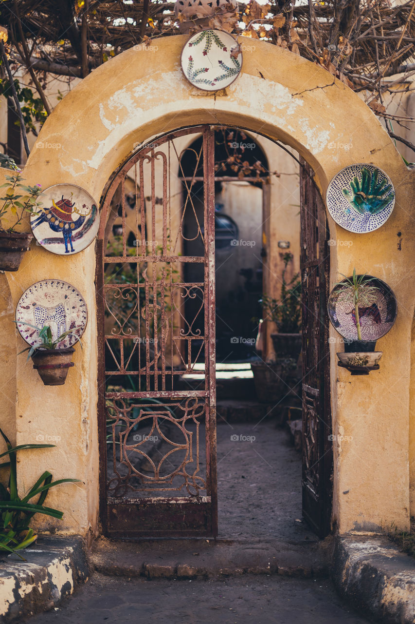 door of a pottery school in Tunis Village,Fayoum ,Egypt