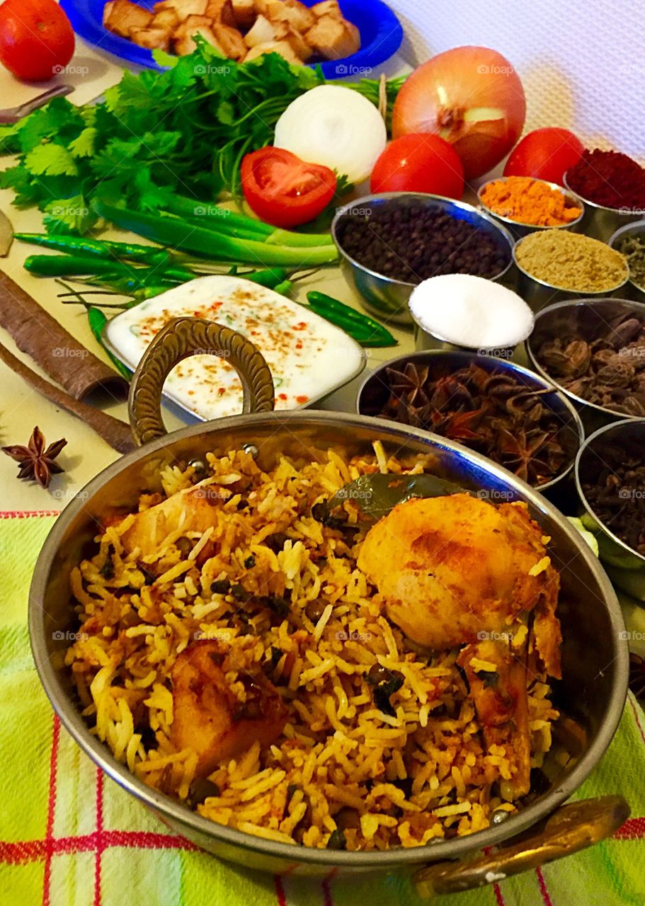 homemade biryani .. Indian food 