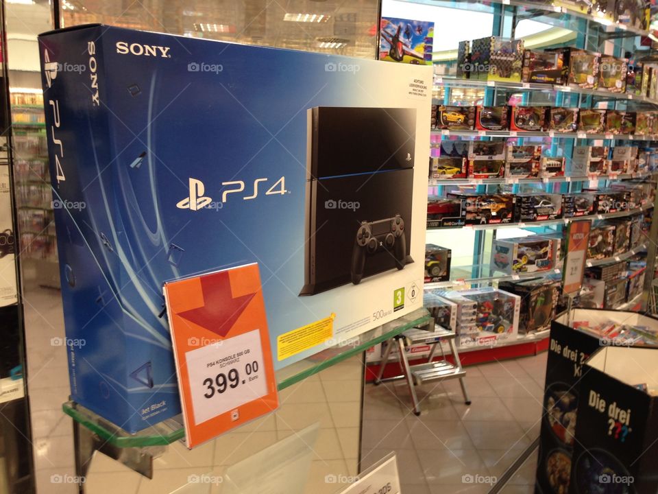 Playstation. Playstations in a store