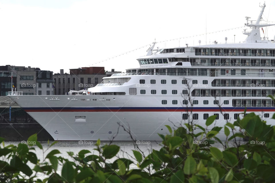 A cruise ship in Antwerp.
