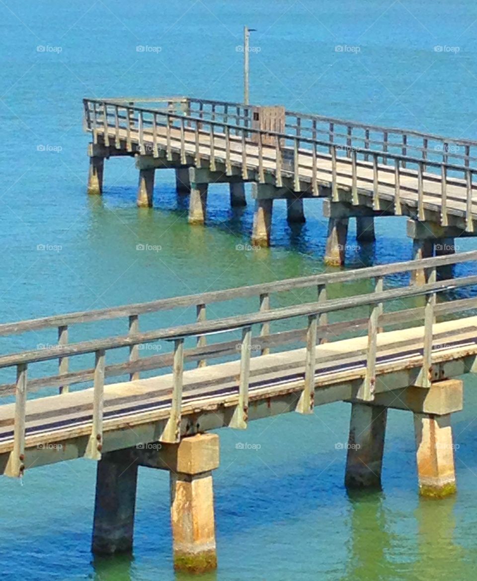 Fishing pier in Port Aransas, Texas. 