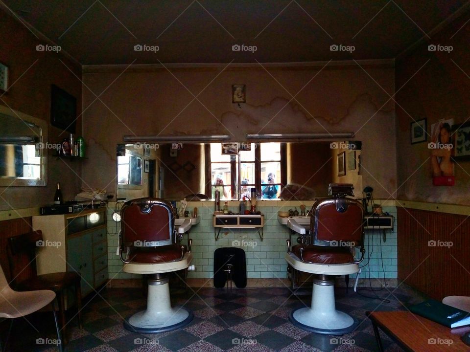 antico negozio di barbiere