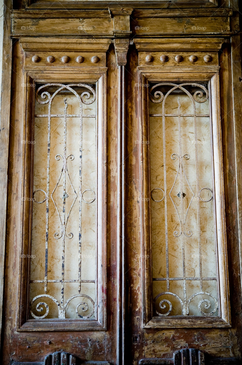 Vintage wooden doors