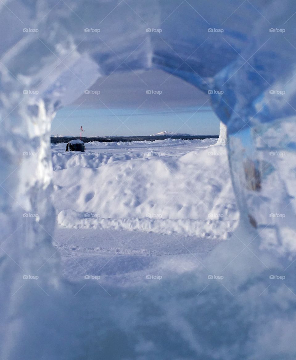 Mountain thru ice tunnel