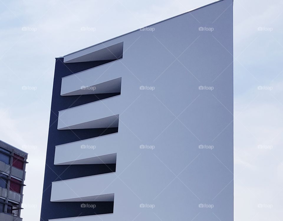 Modern building - Lugano, Canton Ticino, Switzerland.