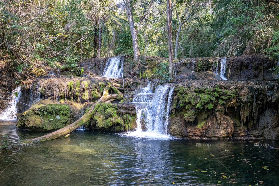 Waterfalls in the middle of Brazilian jungle