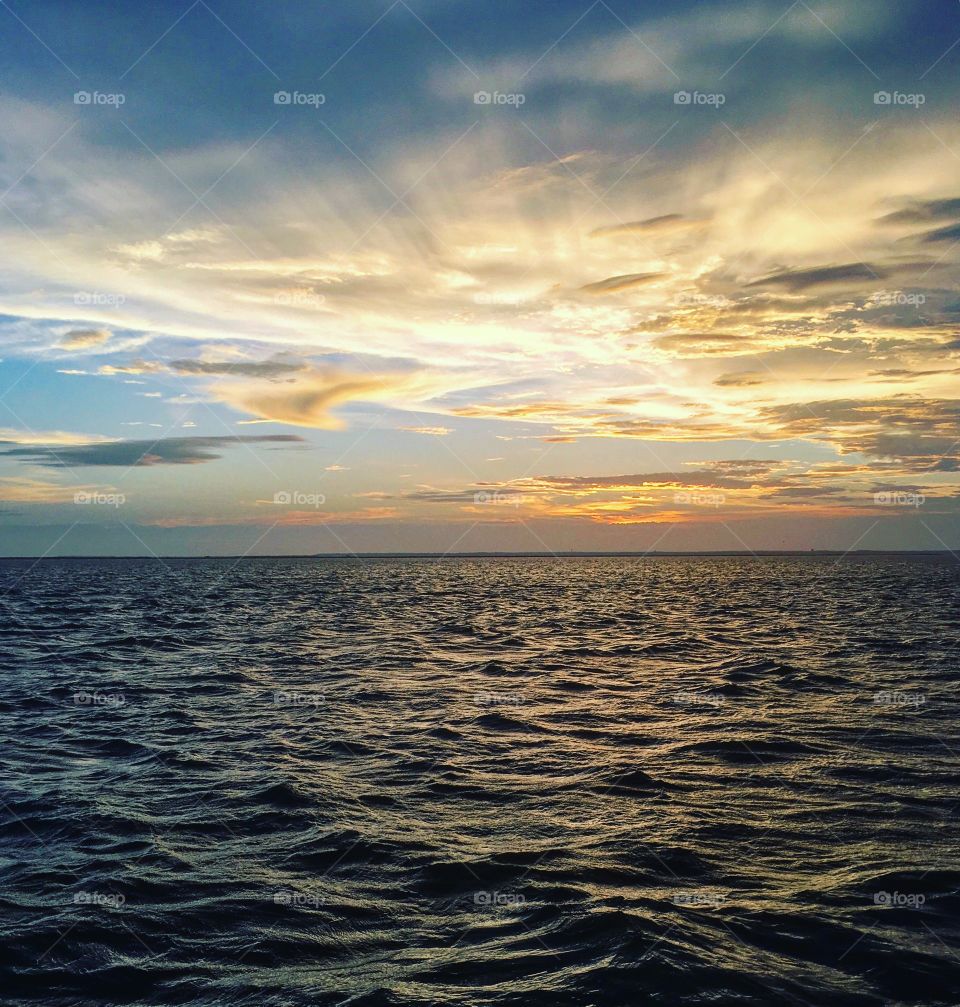 Sunset, Water, Sea, Ocean, Dawn
