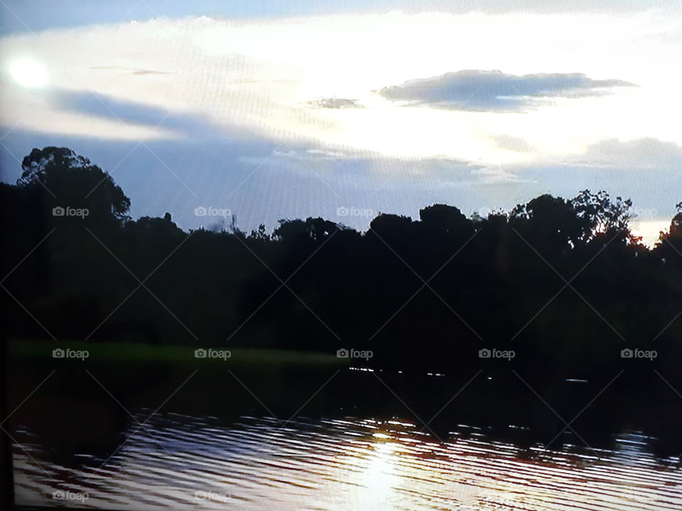 One of the most beautiful landscapes of the Brazilian Pantanal with forests in the background, its Lagoon in front.