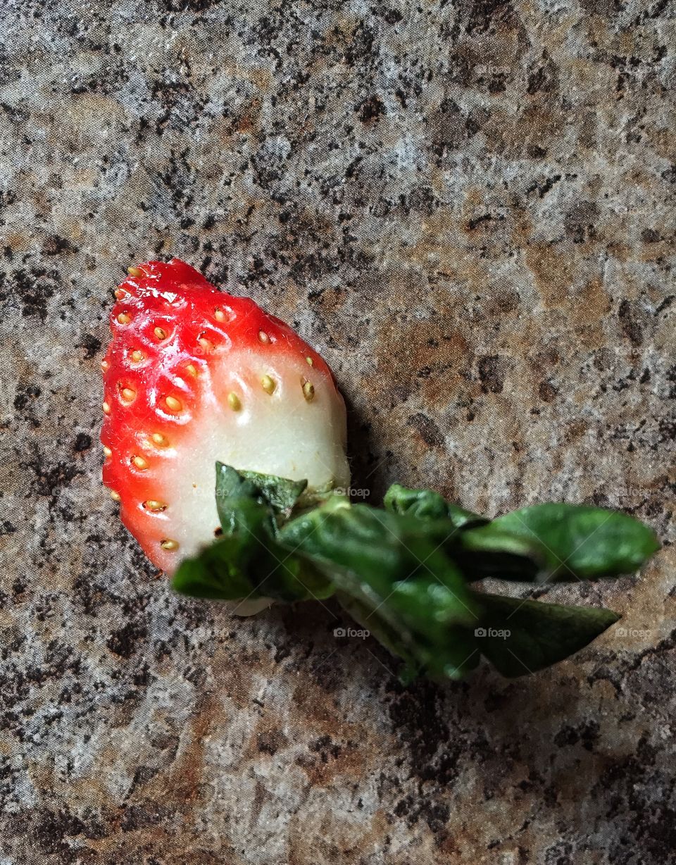 Strawberry remnants
