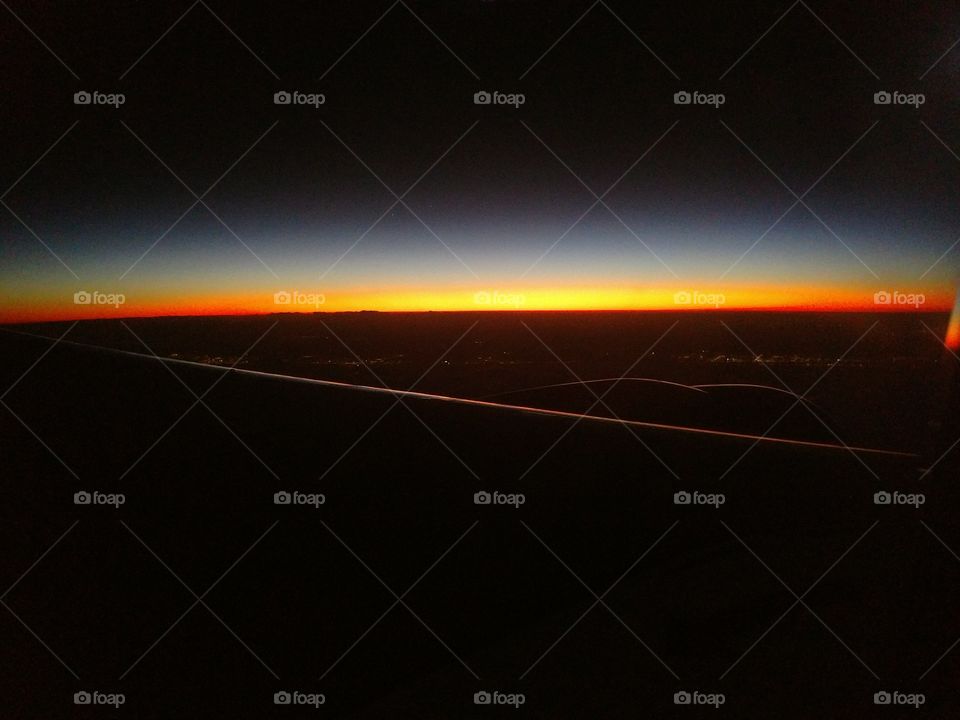 sunrise at 30,000 feet.