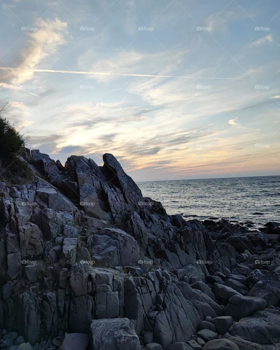 Sky and rocks