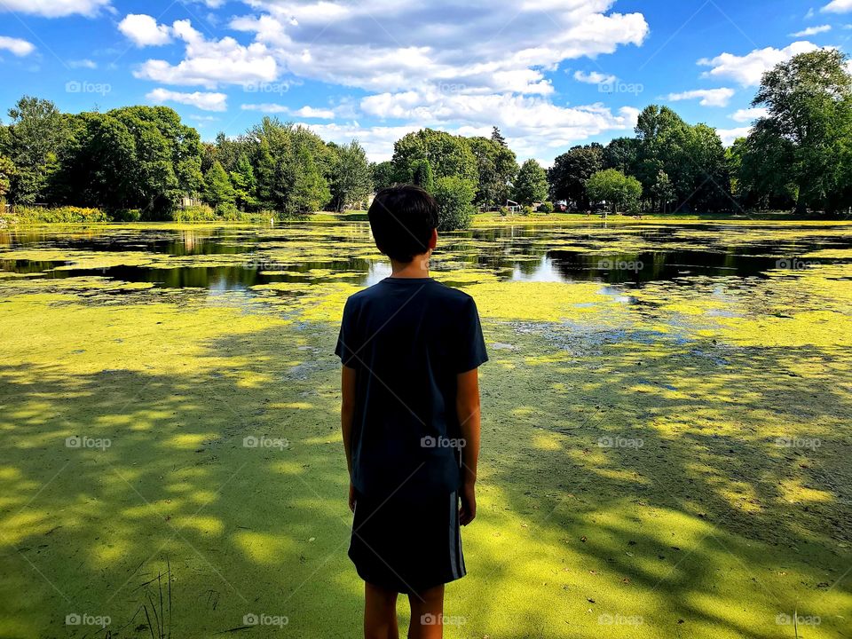 boy on water