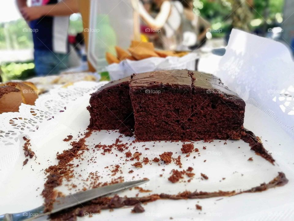 Homemade chocolate cake