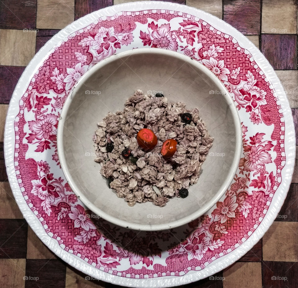 Preparing the morning cereals