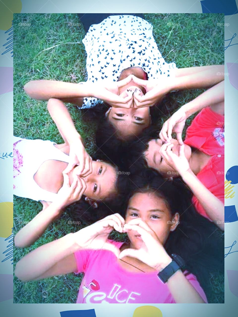 This children are playing together under the bright sunlight of summer day.

And the love of their friendship deep inside them, are burning so much like summer .