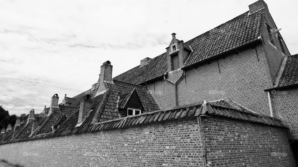 Old buildings in the town of Lier, Belgium.