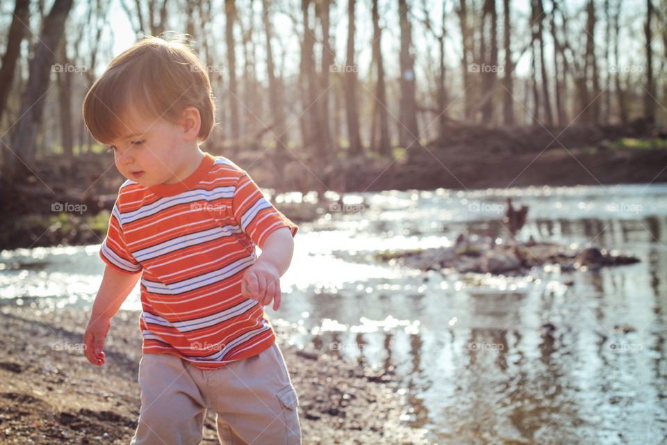 Hiking toddler